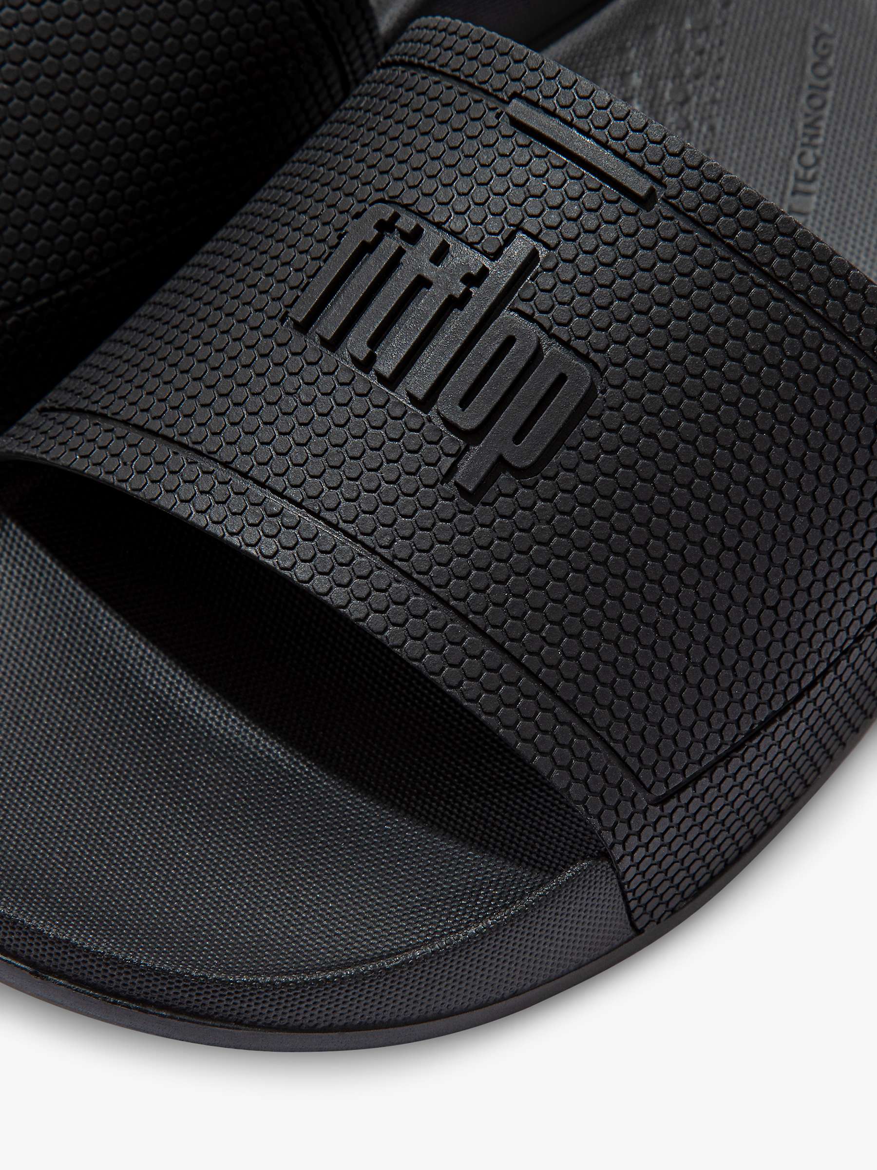 FitFlop IQushion Sliders, Black at John Lewis & Partners