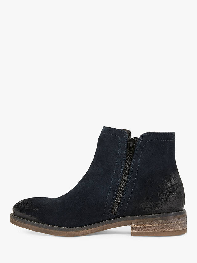 Celtic & Co. Suede Notched Ankle Boots, Navy