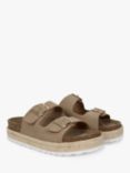 Celtic & Co. Suede Double Buckle Footbed Sandals
