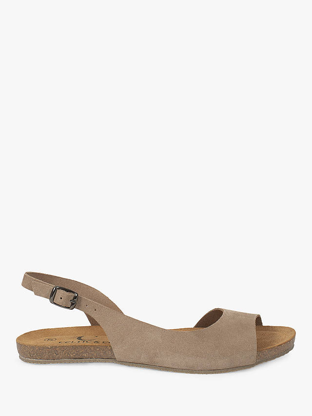 Celtic & Co. Suede Slingback Footbed Sandals, Camel