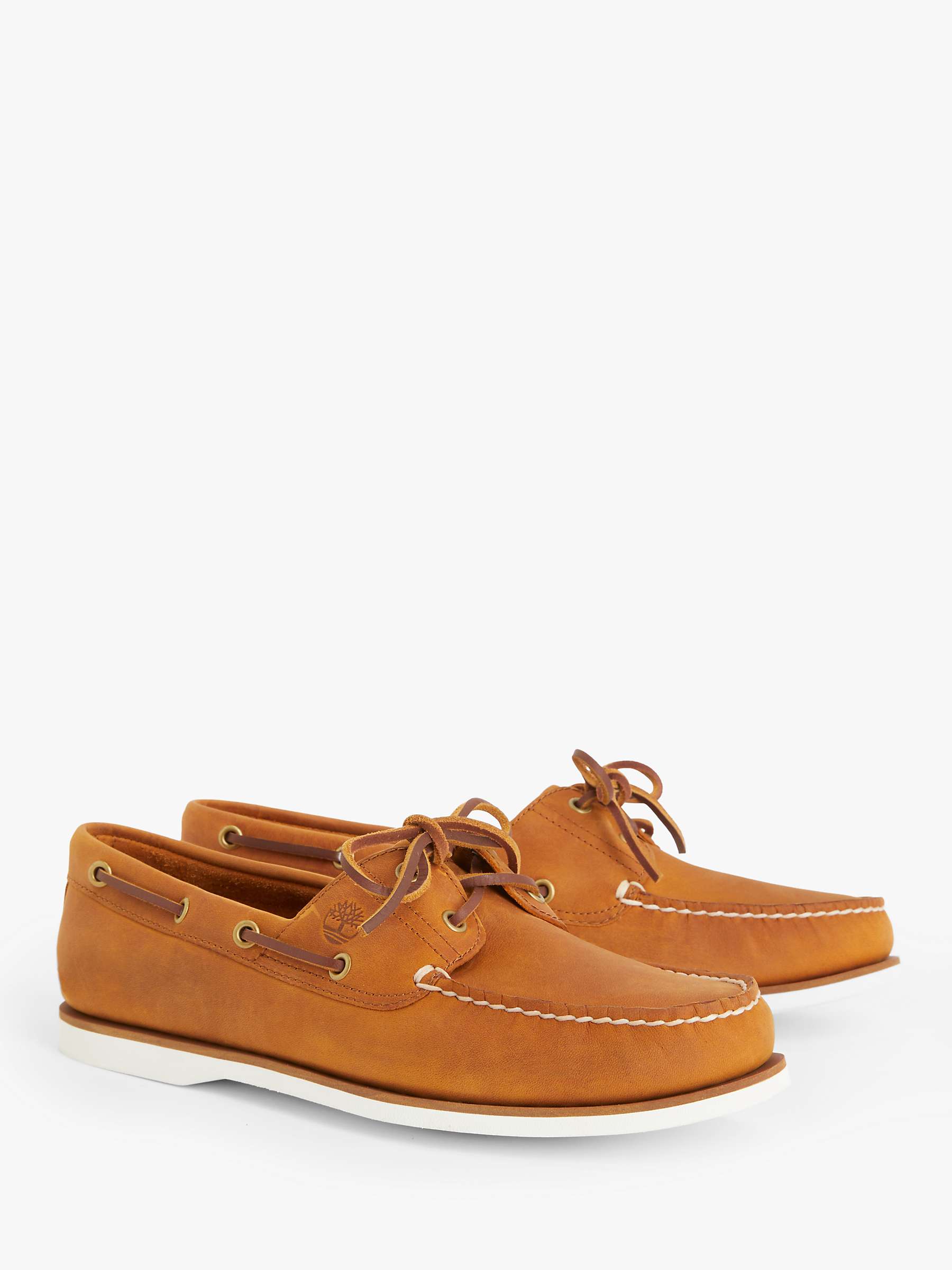 Buy Timberland Classic 2 Eye Leather Boat Shoes, Brown Online at johnlewis.com