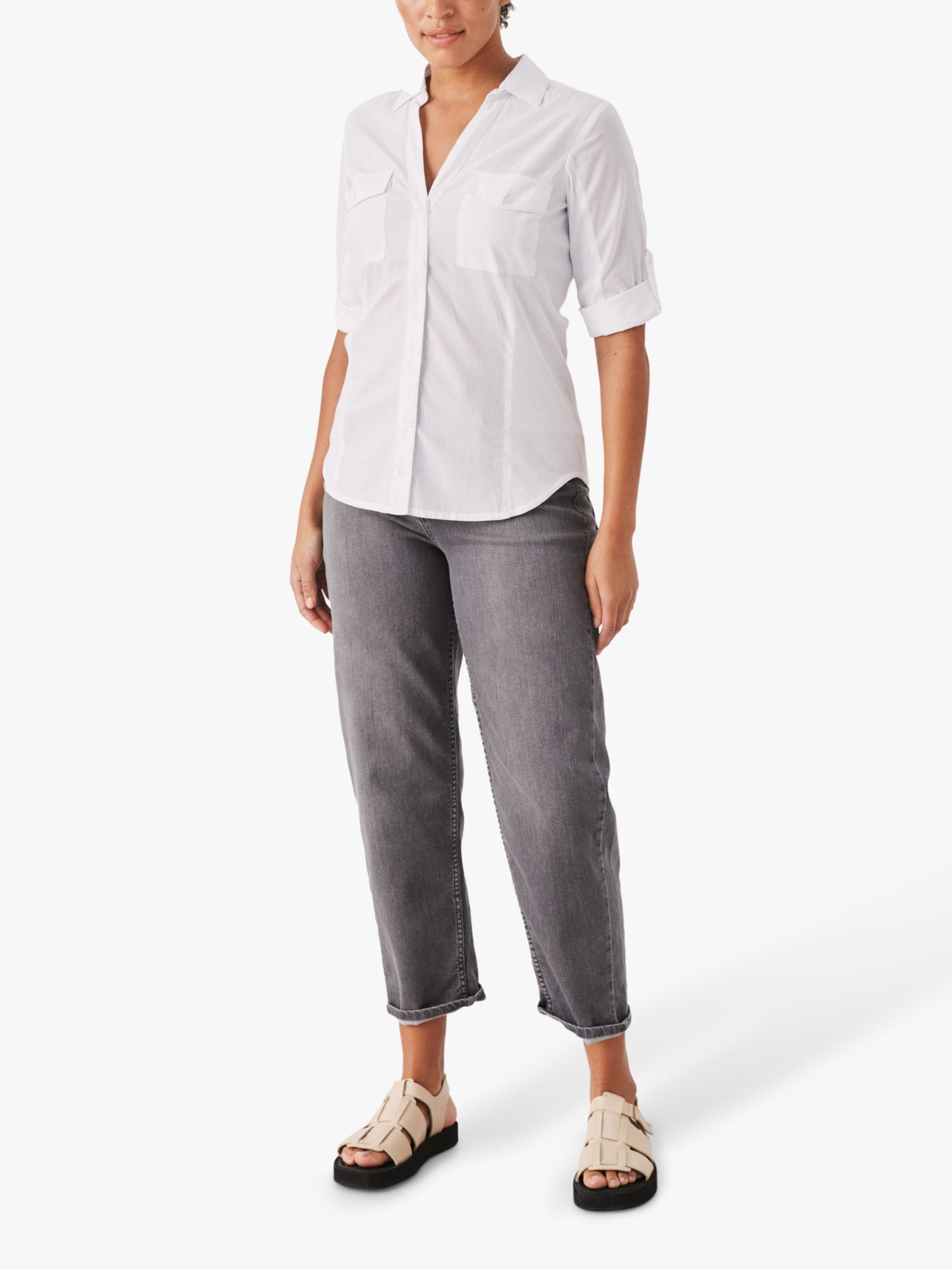 Part Two Cortnia Fitted Shirt, Bright White at John Lewis & Partners