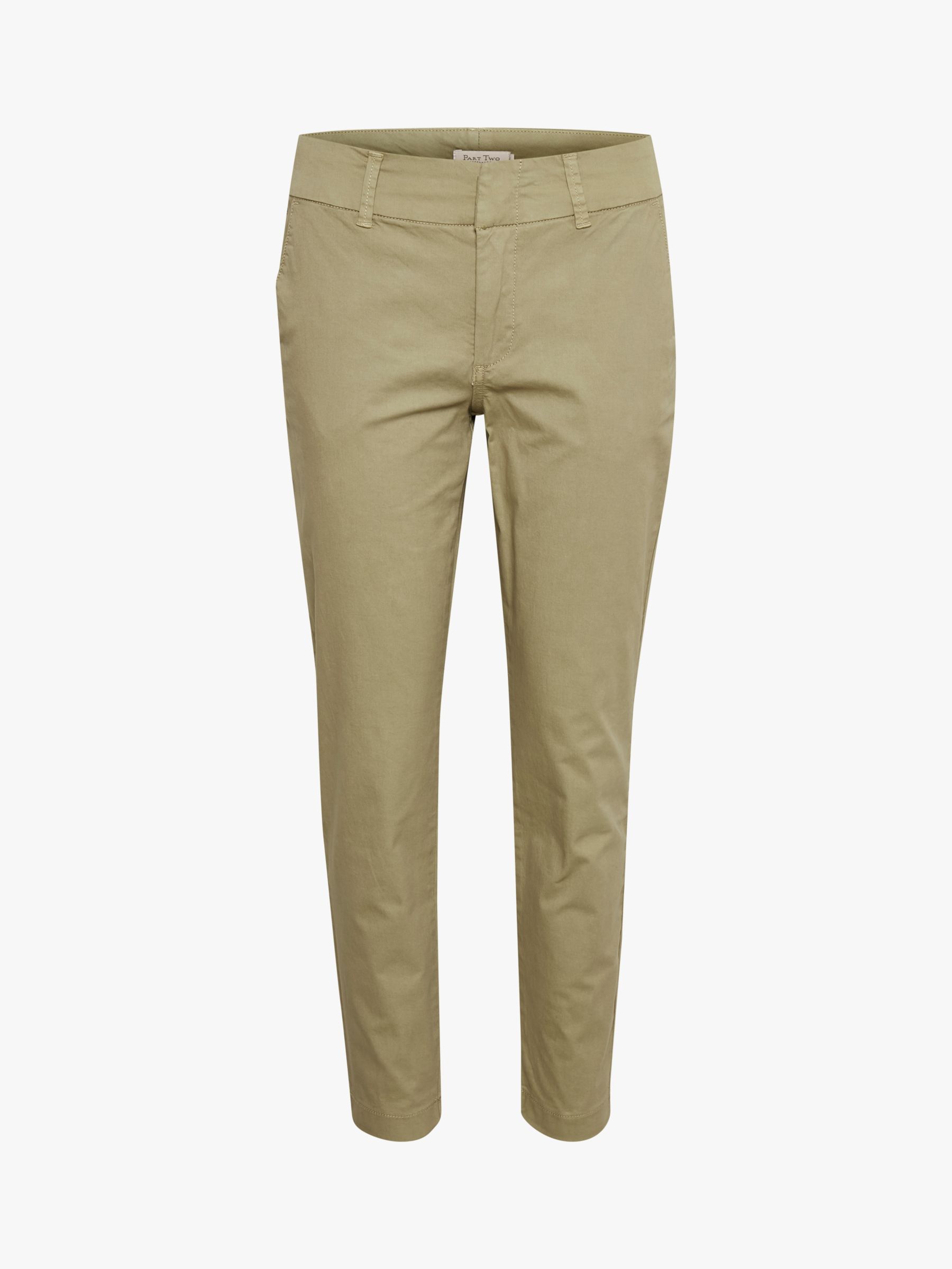 Part Two Soffys Skinny Cropped Trousers, Vetiver at John Lewis & Partners