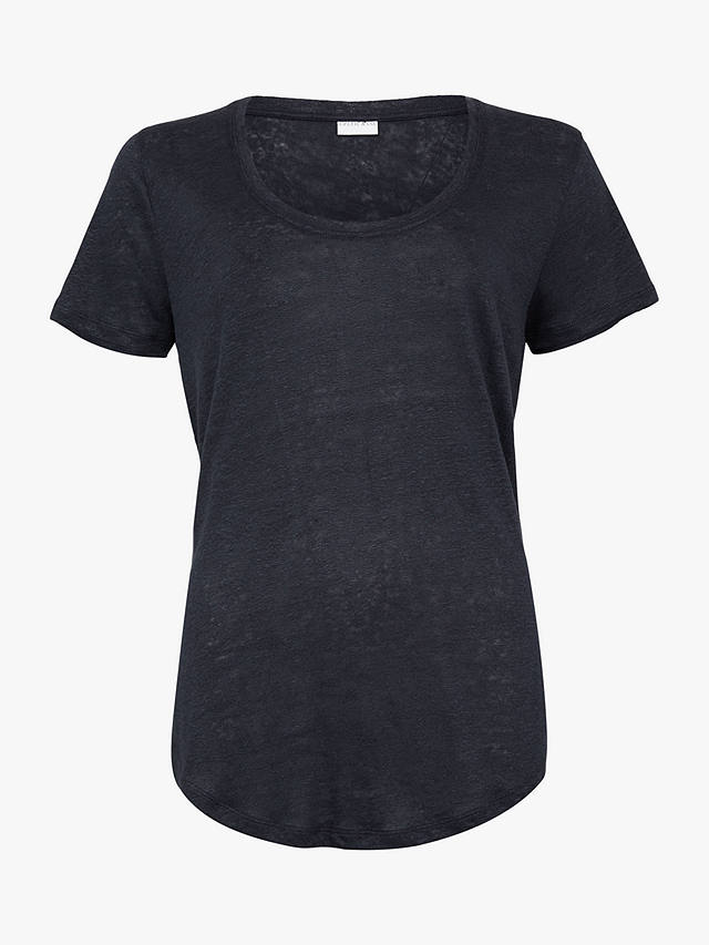 Celtic & Co. Linen Scoop Neck T-Shirt, Navy