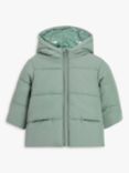 John Lewis Baby Shower Resistant Puffer Jacket, Green
