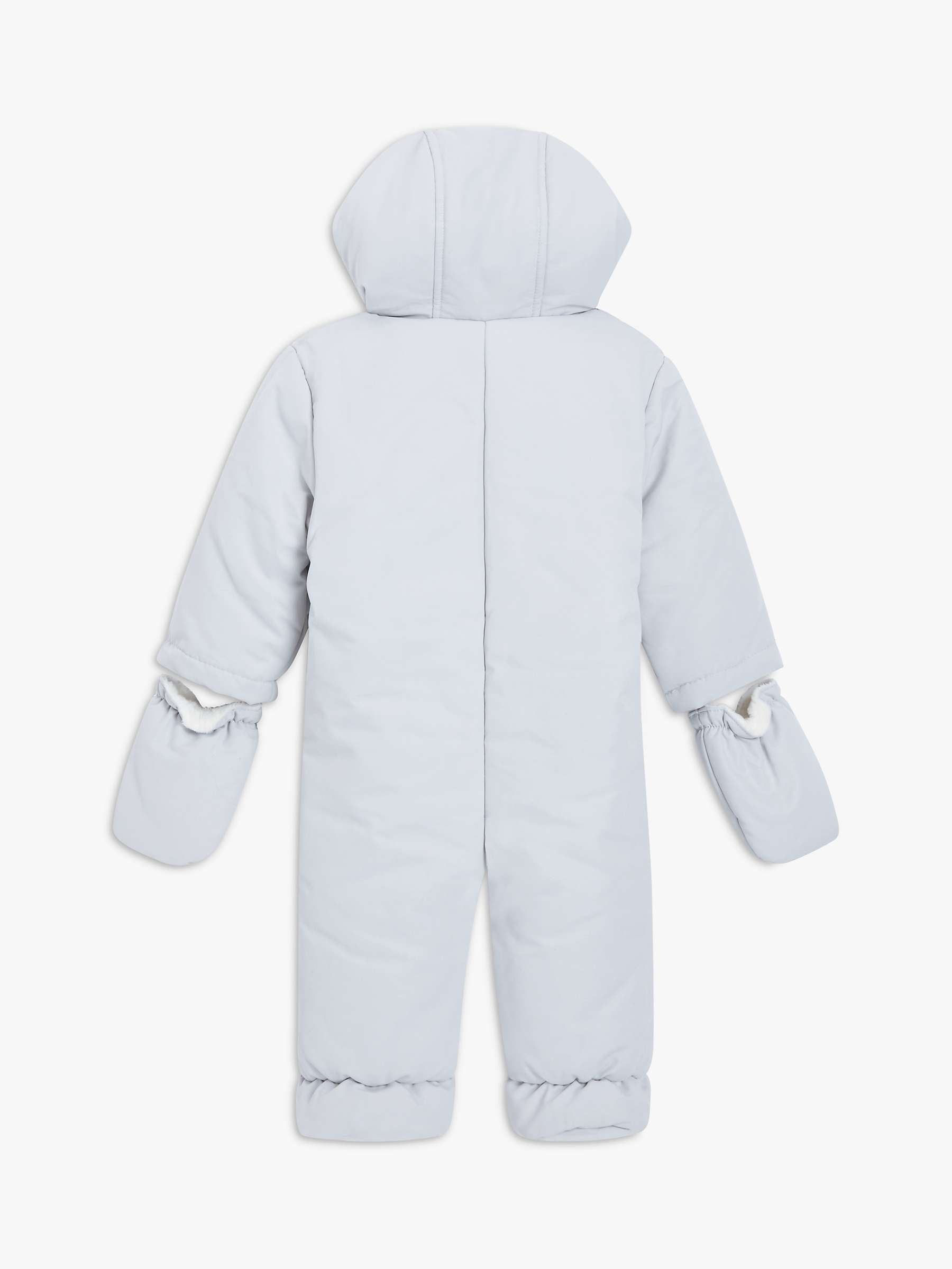 Buy John Lewis Baby Plain Quilted Double Zip Shower Resistant Snowsuit, Cream Online at johnlewis.com