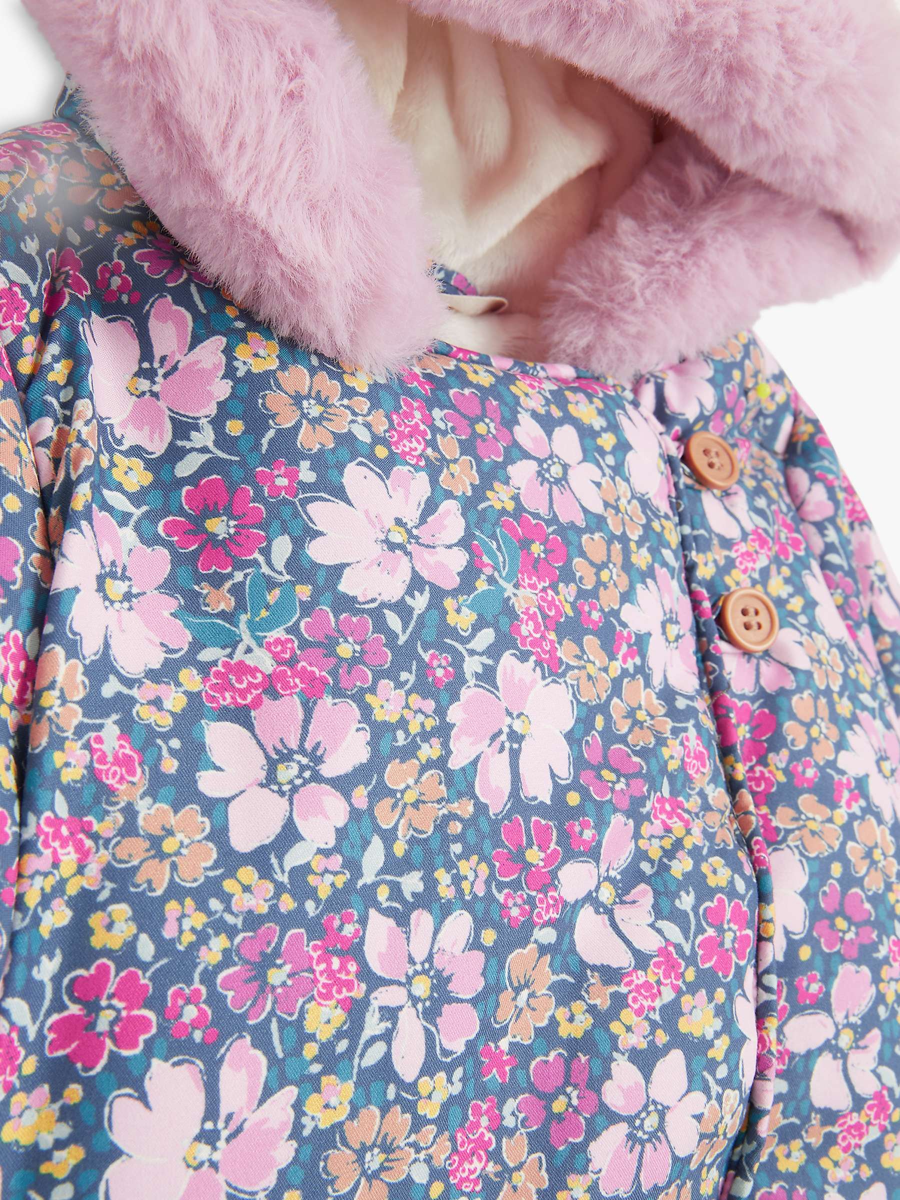 Buy John Lewis Baby Floral Shower Resistant Snowsuit, Multi Online at johnlewis.com