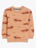 John Lewis Baby Carrot Races Sweatshirt, Orange