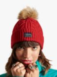 Superdry Cable Knit Luxury Beanie, Flame Marl