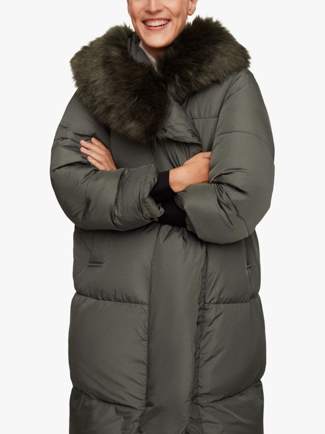 Faux Fur Detail Quilted Coat - Ready to Wear