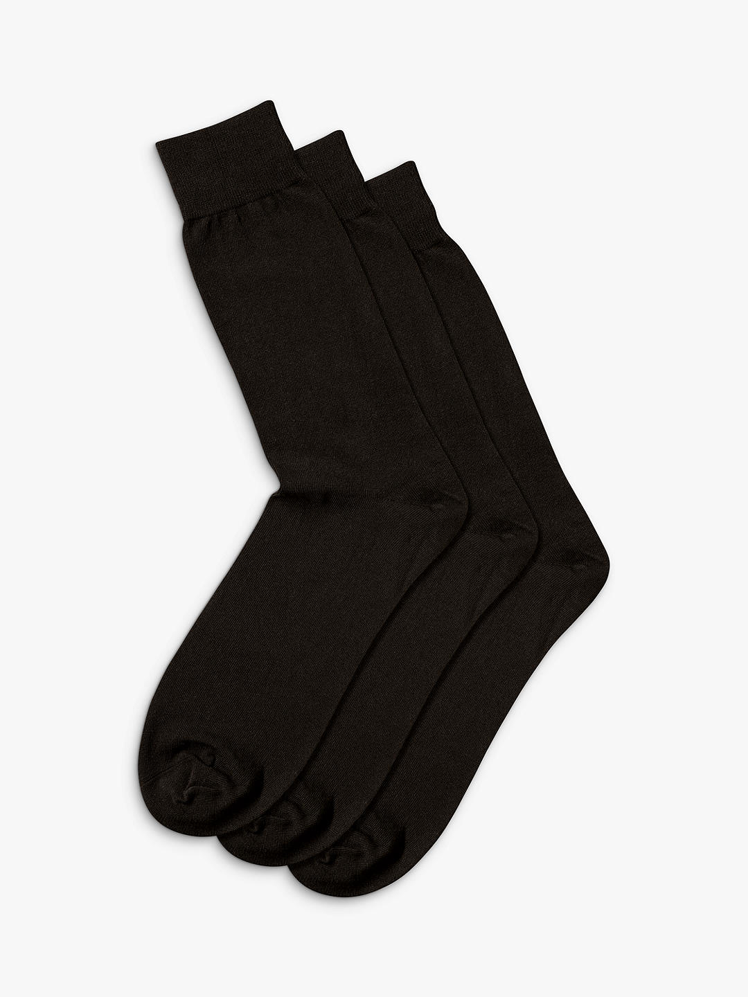 Charles Tyrwhitt Cotton Rich Socks, Pack of 3, Black
