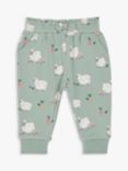 John Lewis Baby Sheep Tapered Joggers, Green