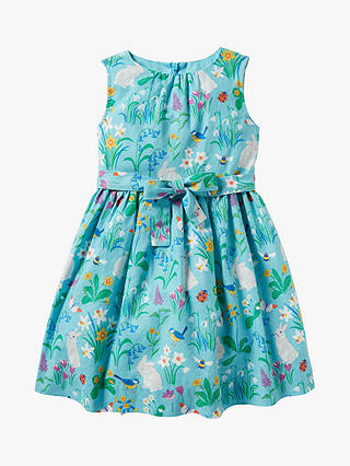 Mini Boden Kids' Vintage Dress, Blue Spring