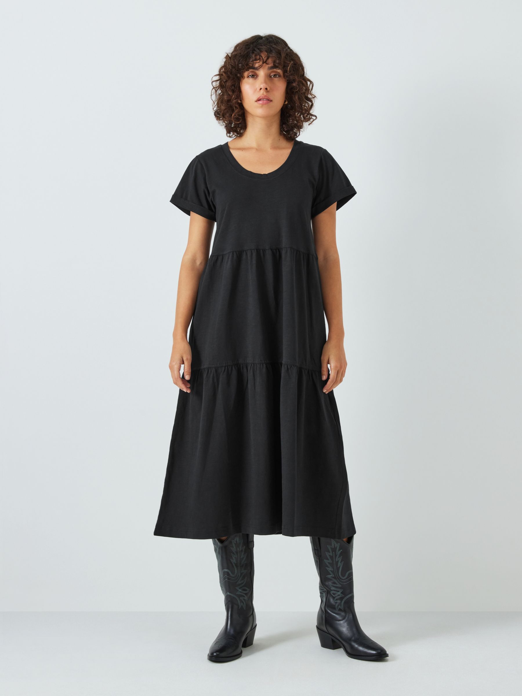 AND/OR Bernie Cotton Jersey Dress, Black, 6