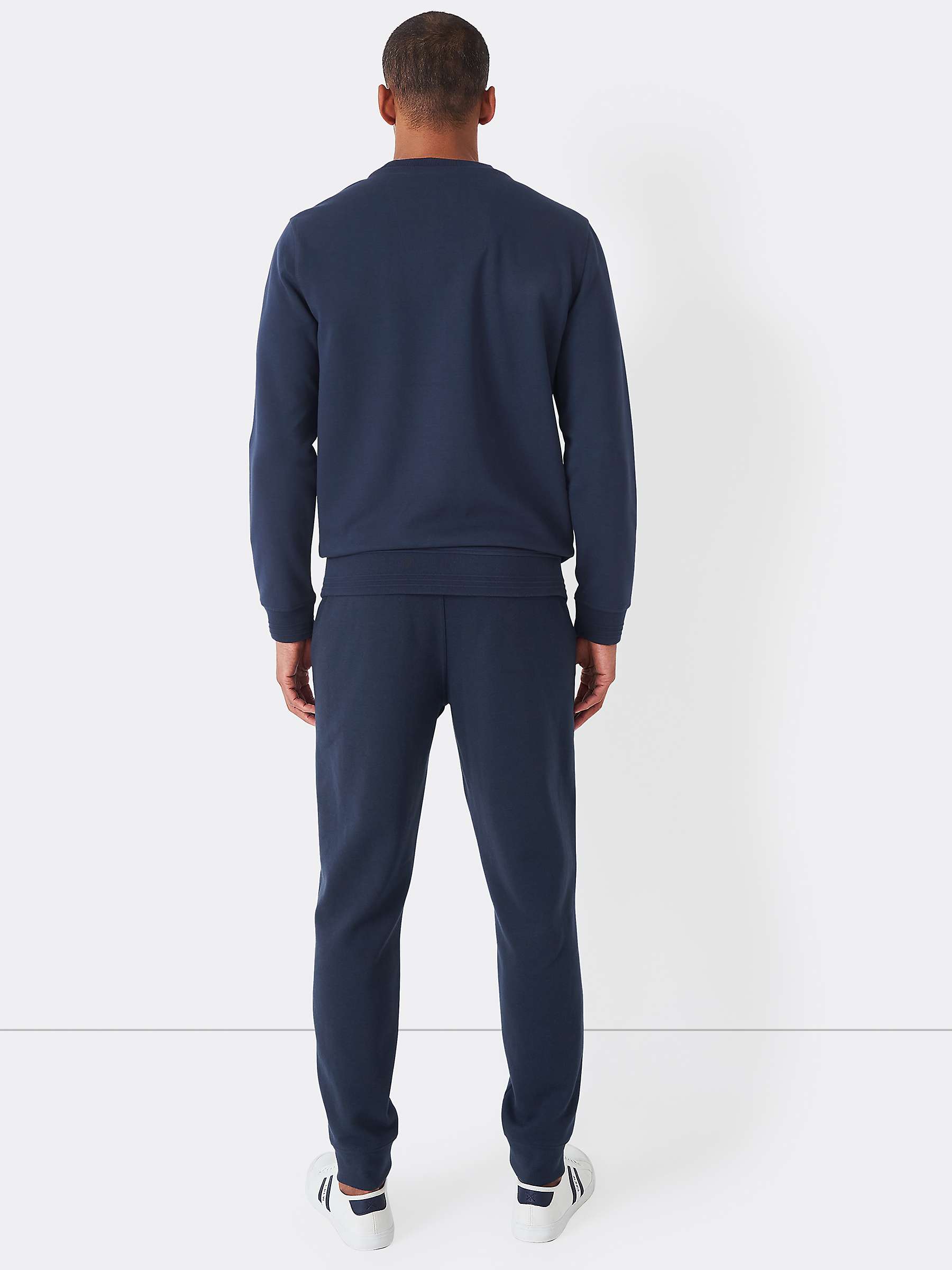 Crew Clothing Fairford Joggers, Navy at John Lewis & Partners