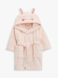 John Lewis Baby Bunny Hood Robe, Pink