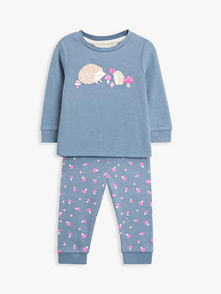 John Lewis Baby Hedgehog Pyjama Set, Blue