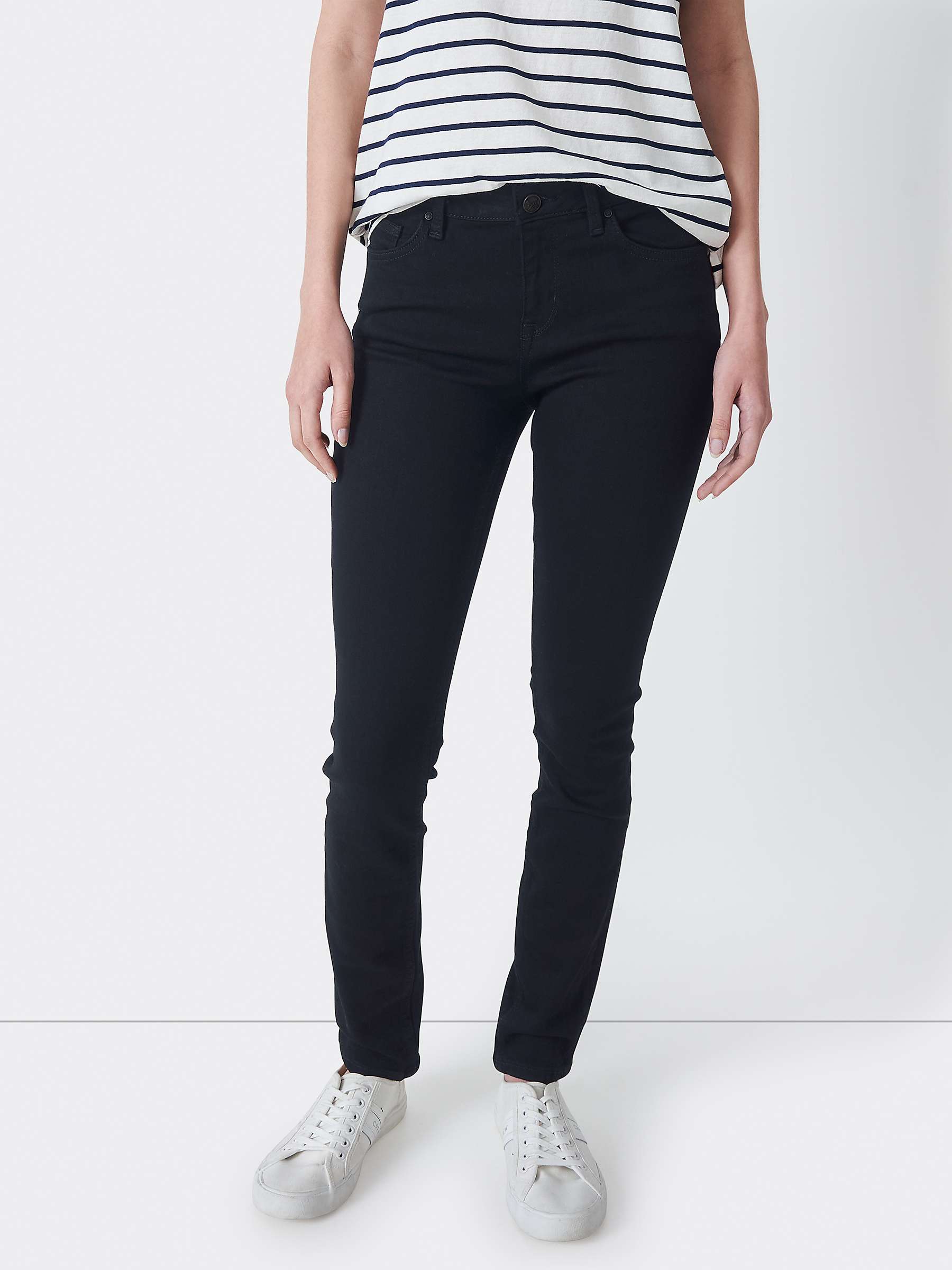 Buy Crew Clothing Skinny Jeans, Black Online at johnlewis.com