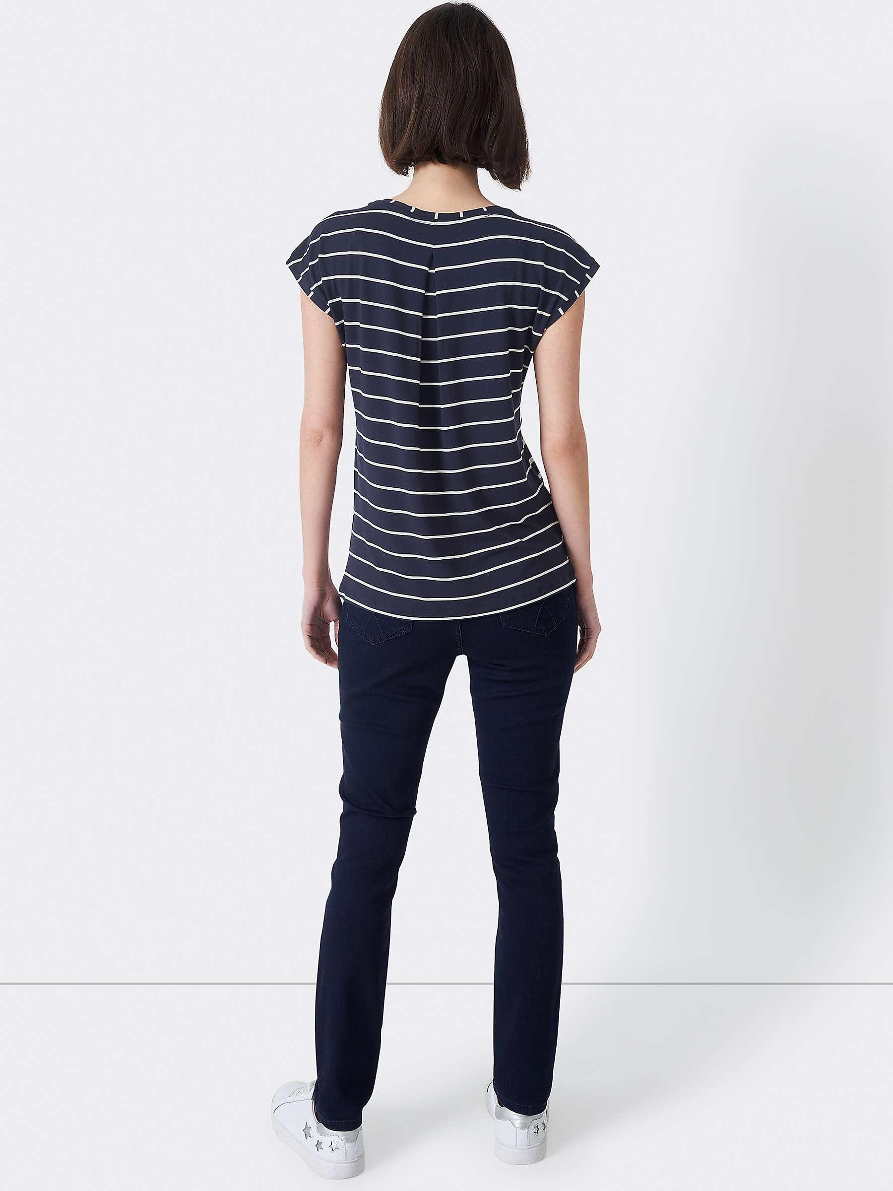 Buy Crew Clothing Striped T-Shirt, Navy Online at johnlewis.com