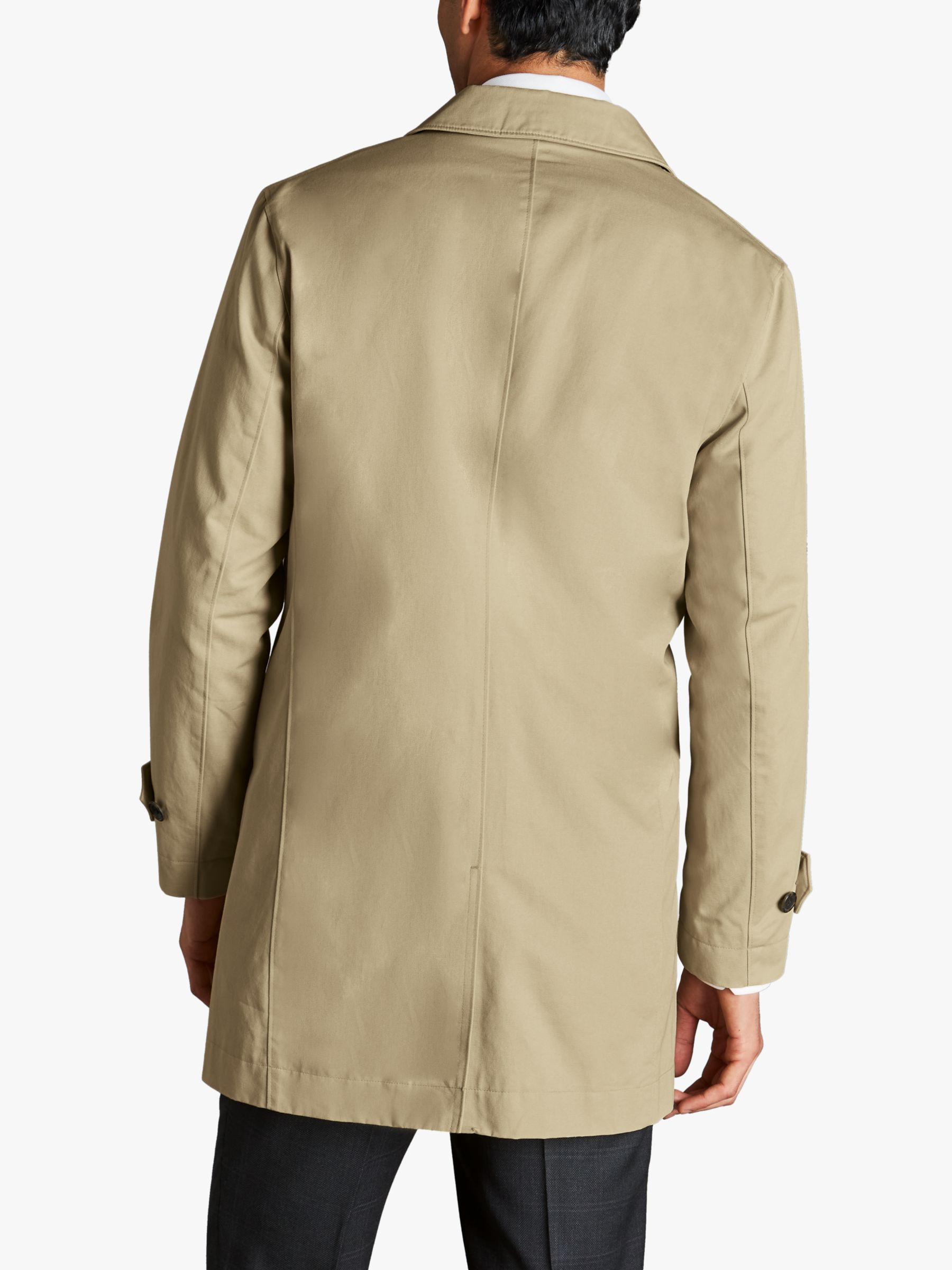 Charles Tyrwhitt Classic Showerproof Raincoat, Limestone, 34R