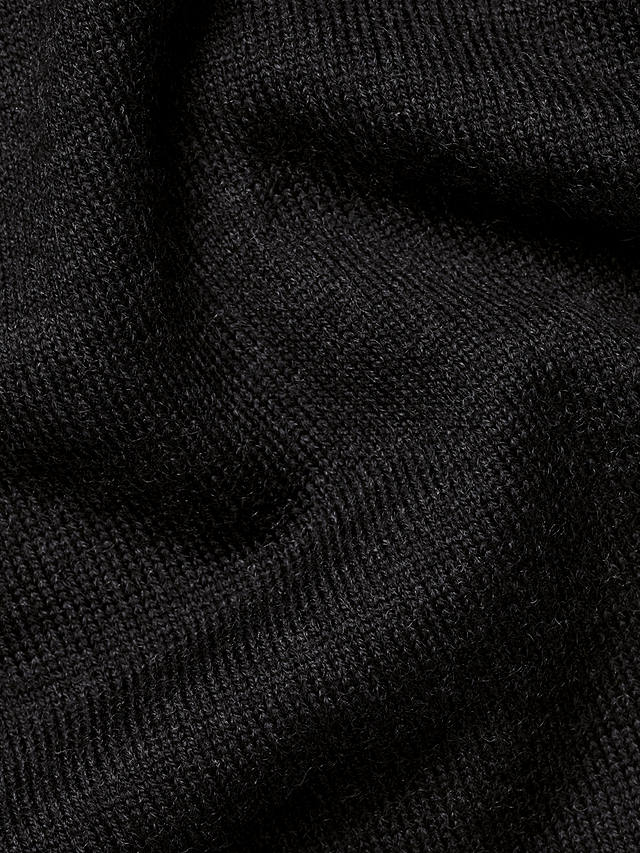 Charles Tyrwhitt Merino Wool Zip Neck Jumper, Charcoal Grey