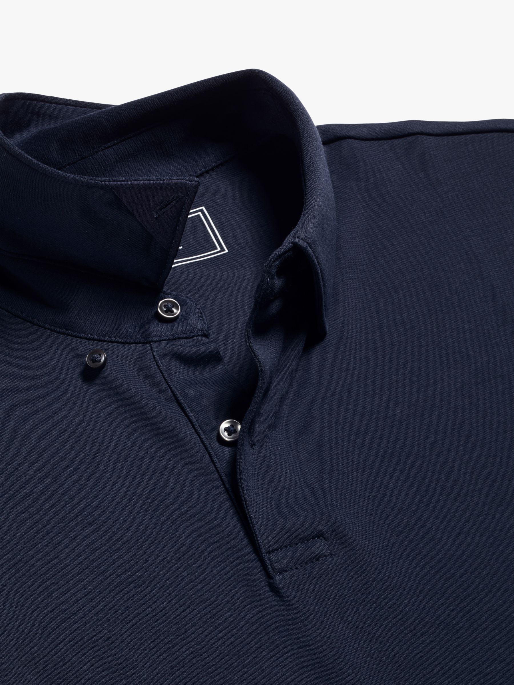 Charles Tyrwhitt Smart Jersey Short Sleeve Polo, Navy Blue, S