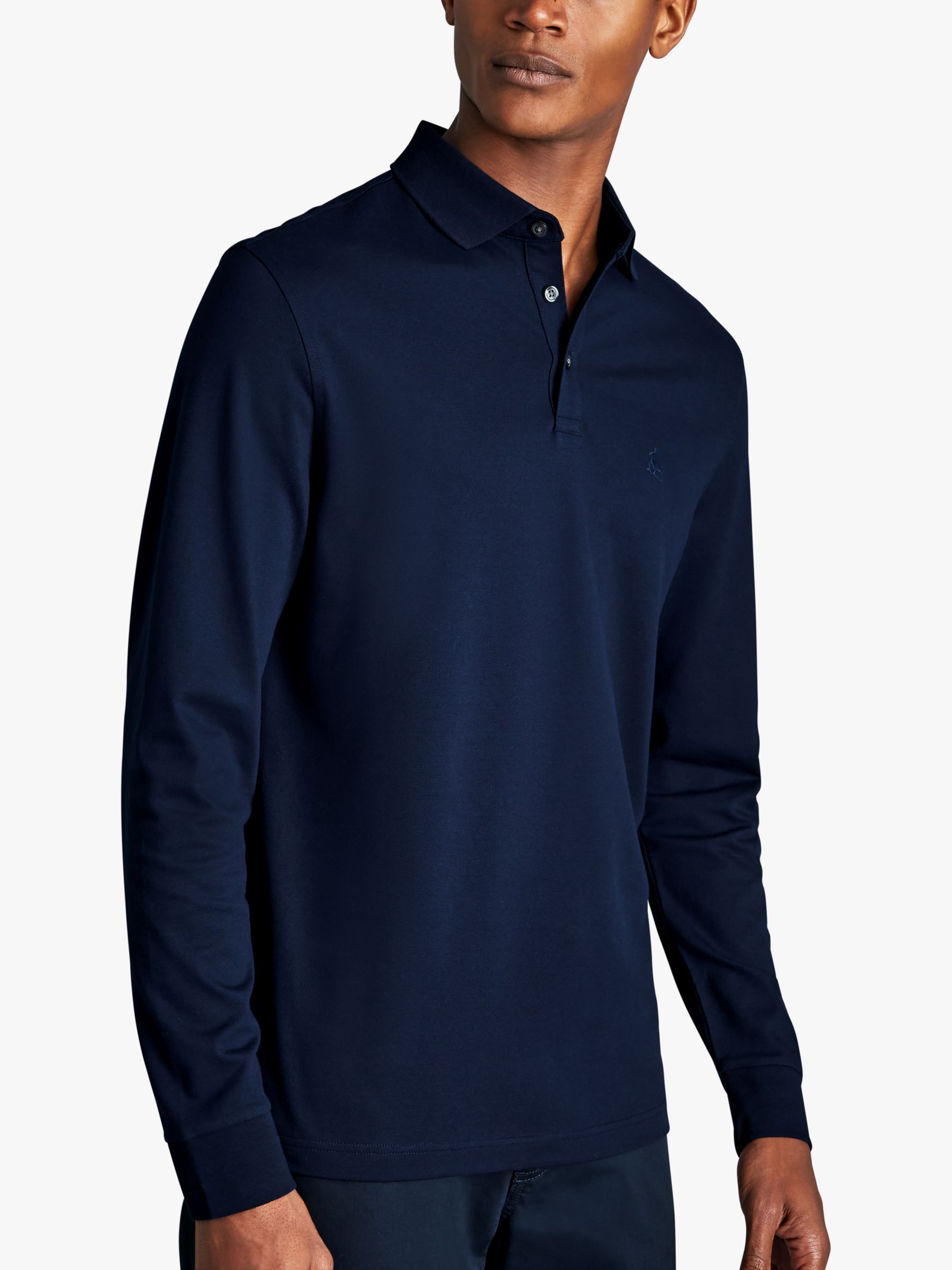 Long Sleeve Polo Shirt Men Signal | XXL | Blue/Dark Blue | M50012119.C49.XXL