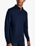 Charles Tyrwhitt Long Sleeve Pique Polo Shirt, Navy Blue