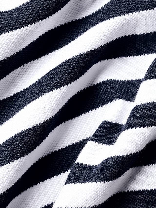 Charles Tyrwhitt England Rugby Stripe Pique Polo Shirt, Navy/White