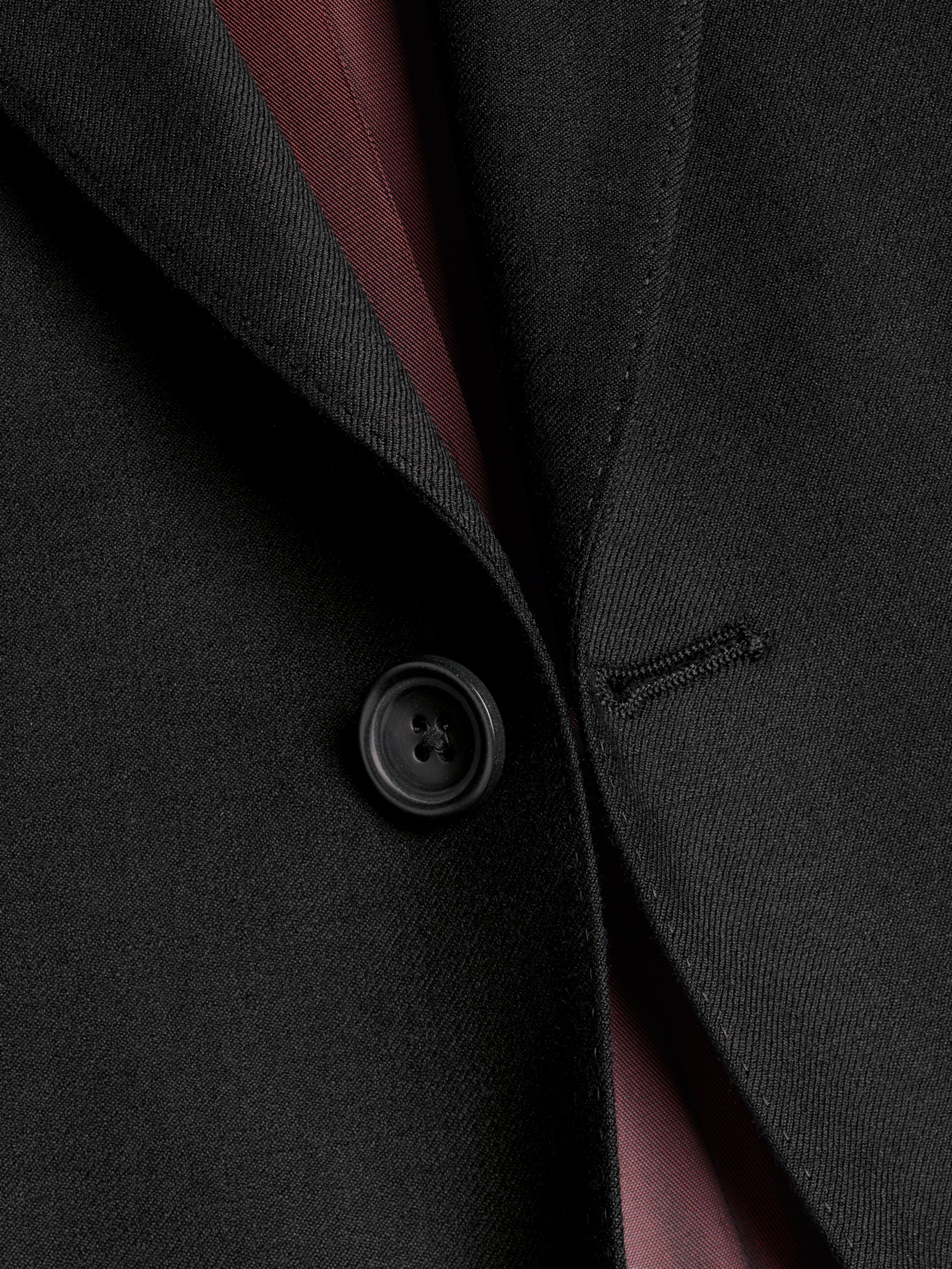Charles Tyrwhitt Natural Stretch Twill Suit Jacket, Black at John Lewis ...
