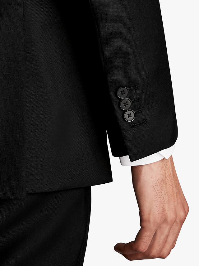 Charles Tyrwhitt Natural Stretch Twill Suit Jacket, Black