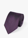 Charles Tyrwhitt Pattern Print Stain Resistant Silk Tie, Purple