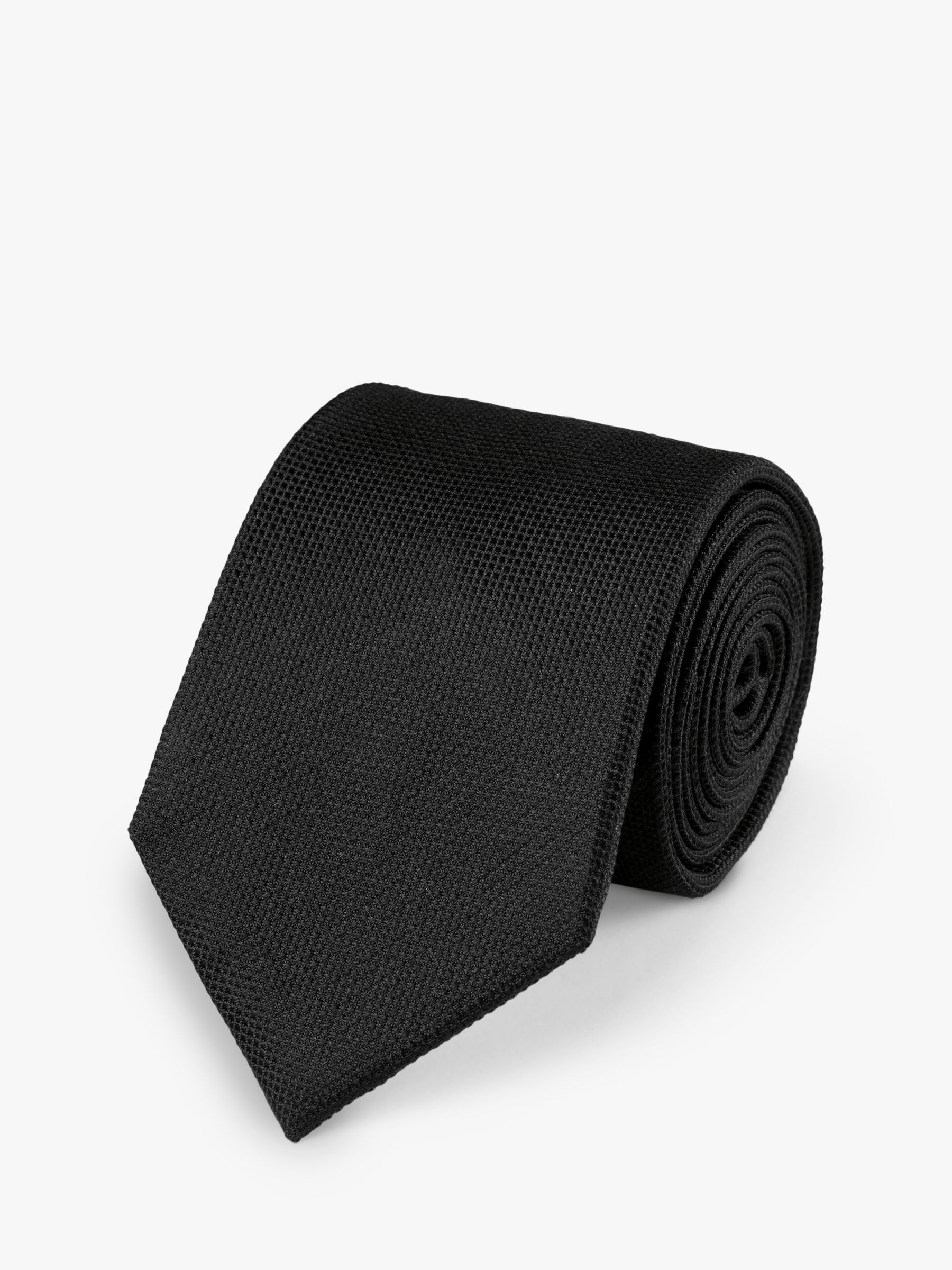 Charles Tyrwhitt Stain Resistant Silk Tie, Black at John Lewis & Partners