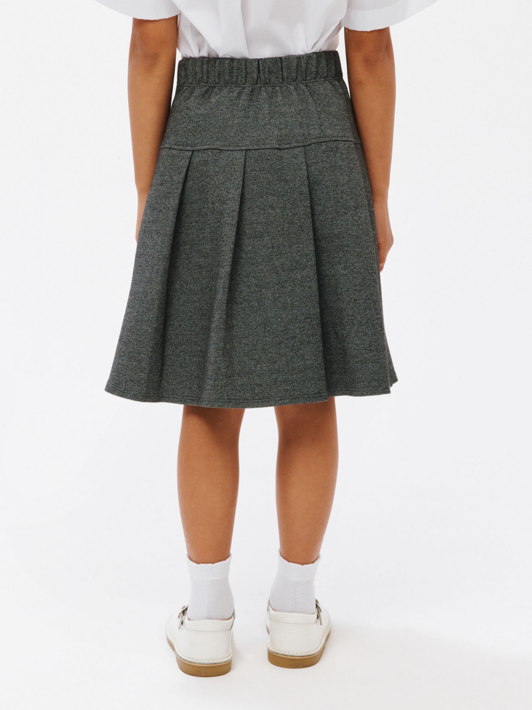 Buy John Lewis Girls' Jersey Panel Pleated School Skirt, Grey Online at johnlewis.com