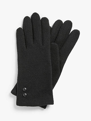 John Lewis Button Trim Wool Mix Gloves