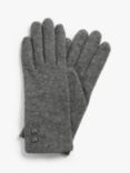 John Lewis Button Trim Wool Mix Gloves, Grey