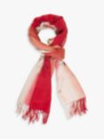 chesca Colour Block Ombre Scarf, Pink/Red