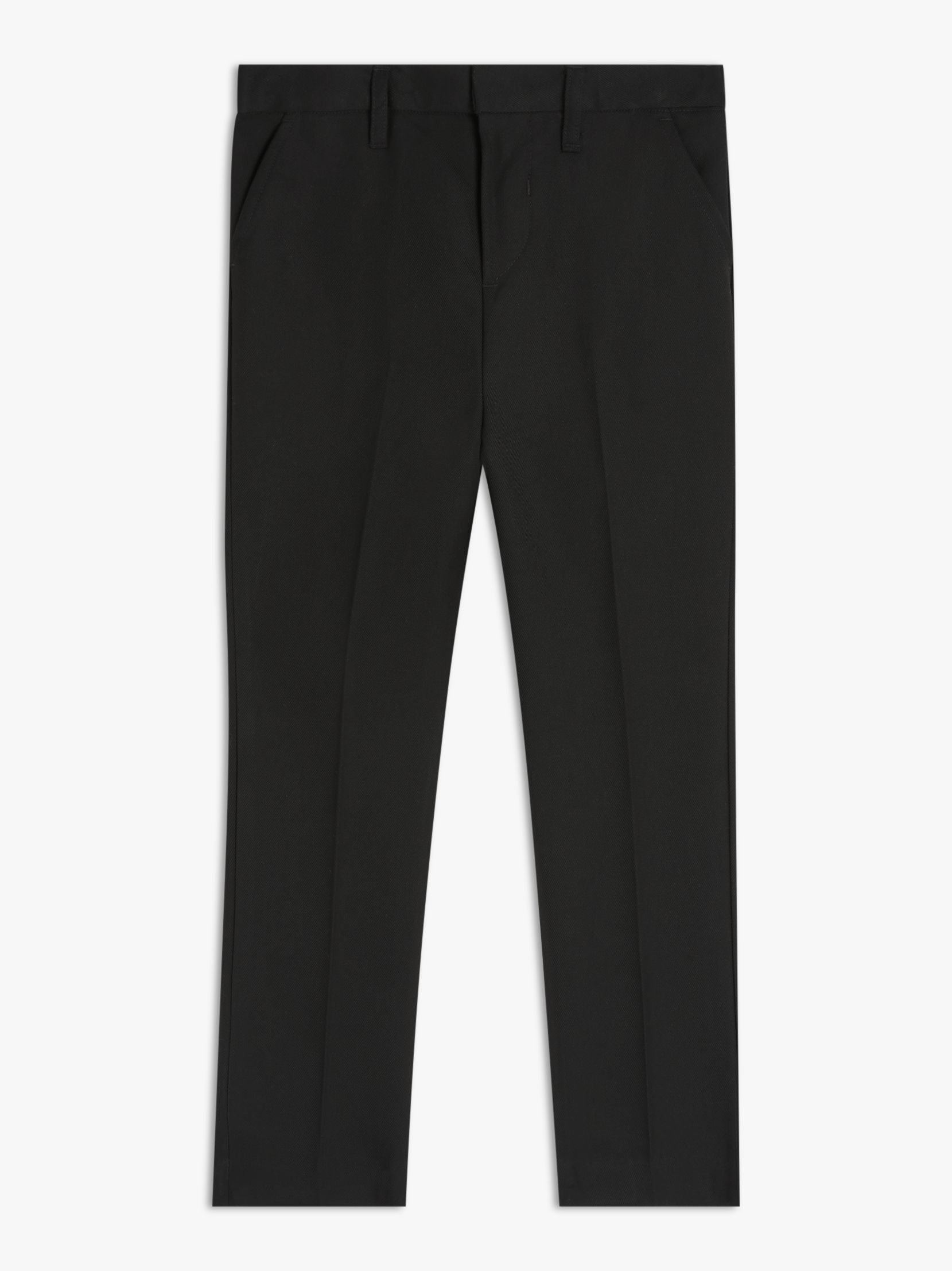 John Lewis Boys' Regular Length Skinny School Trousers, Black at John ...