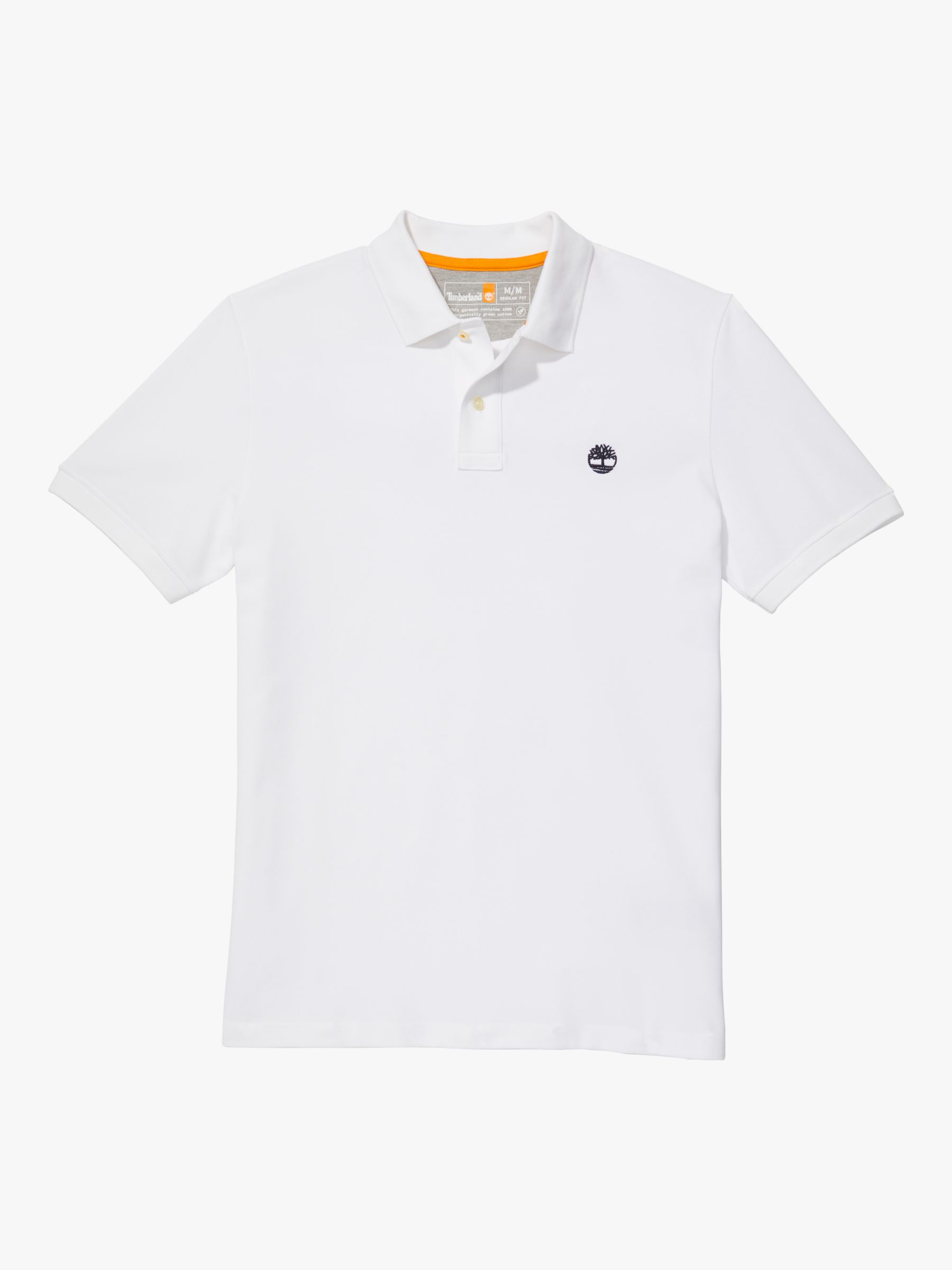 Timberland Millers Organic Cotton Pique Polo Shirt, White, S