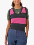 Brora Stripe Cashmere Knitted Tank Top
