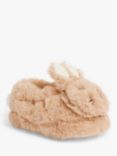 John Lewis Baby Bunny 3D Slippers, Light Brown
