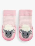 John Lewis Baby Sheep Moccasin Socks, Pink