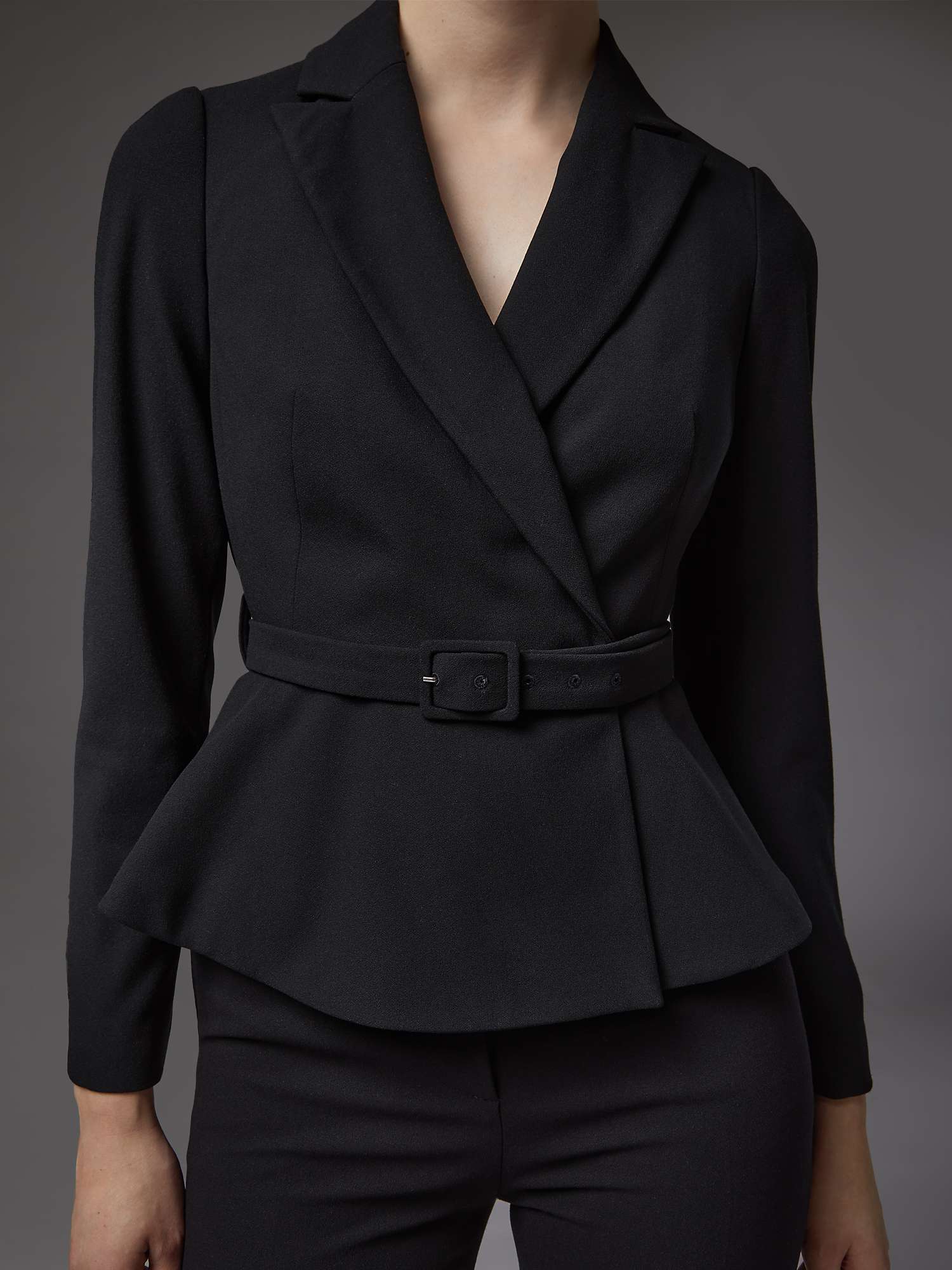 Buy L.K.Bennett Nina Wrap Over Jacket, Black Online at johnlewis.com