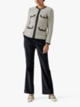 L.K.Bennett Priya Stripe Tweed Jacket, Cream/Black