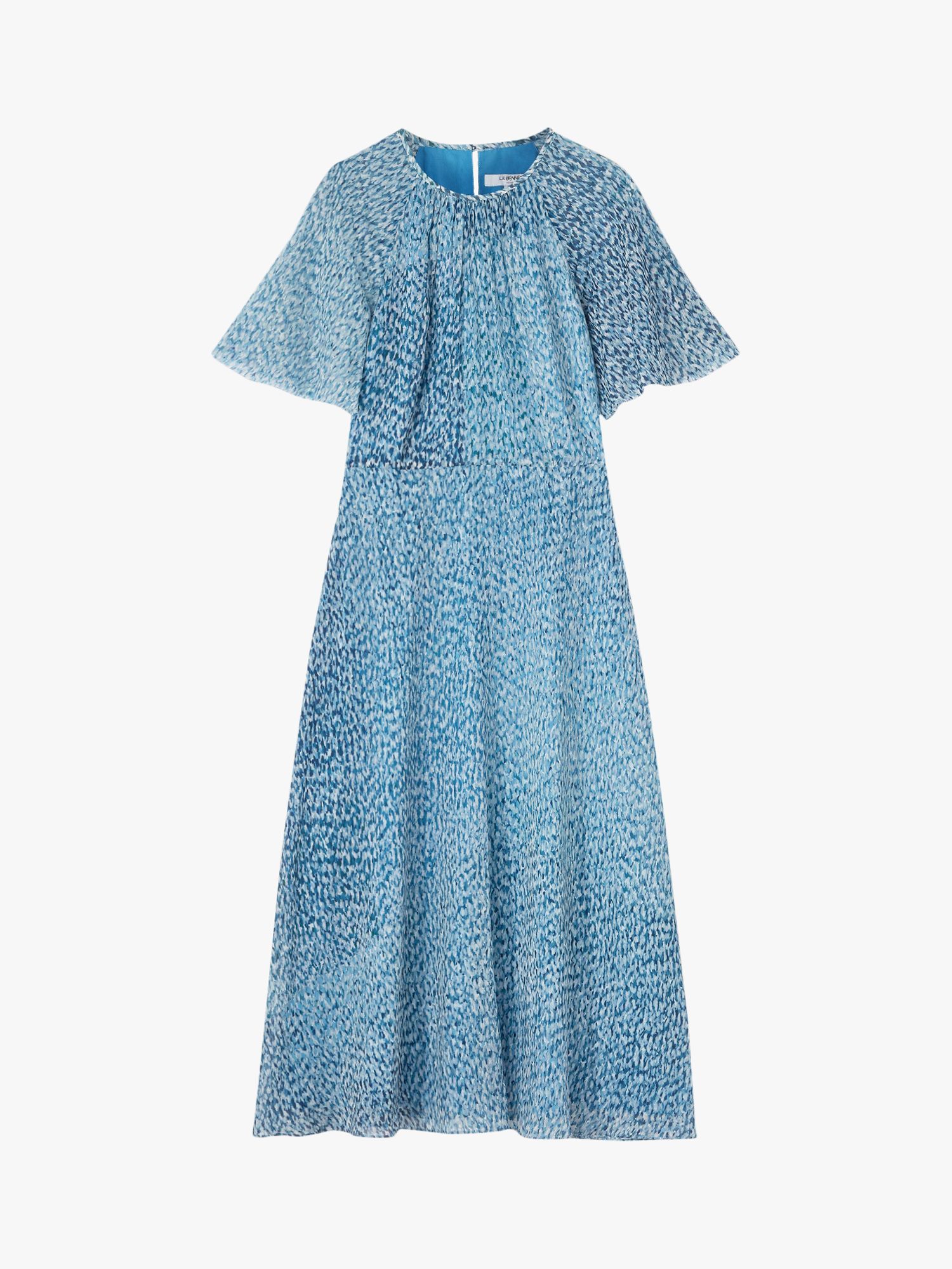L.K.Bennett Elowen Animal Print Midi Dress, Blue at John Lewis & Partners