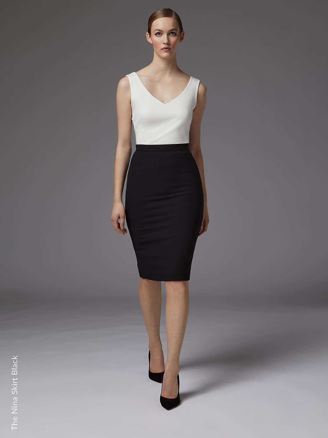 L.K.Bennett Nina Pencil Skirt, Black at John Lewis & Partners