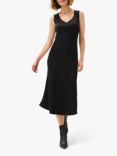 Phase Eight Amabella Sleeveless Satin Midi Dress, Black