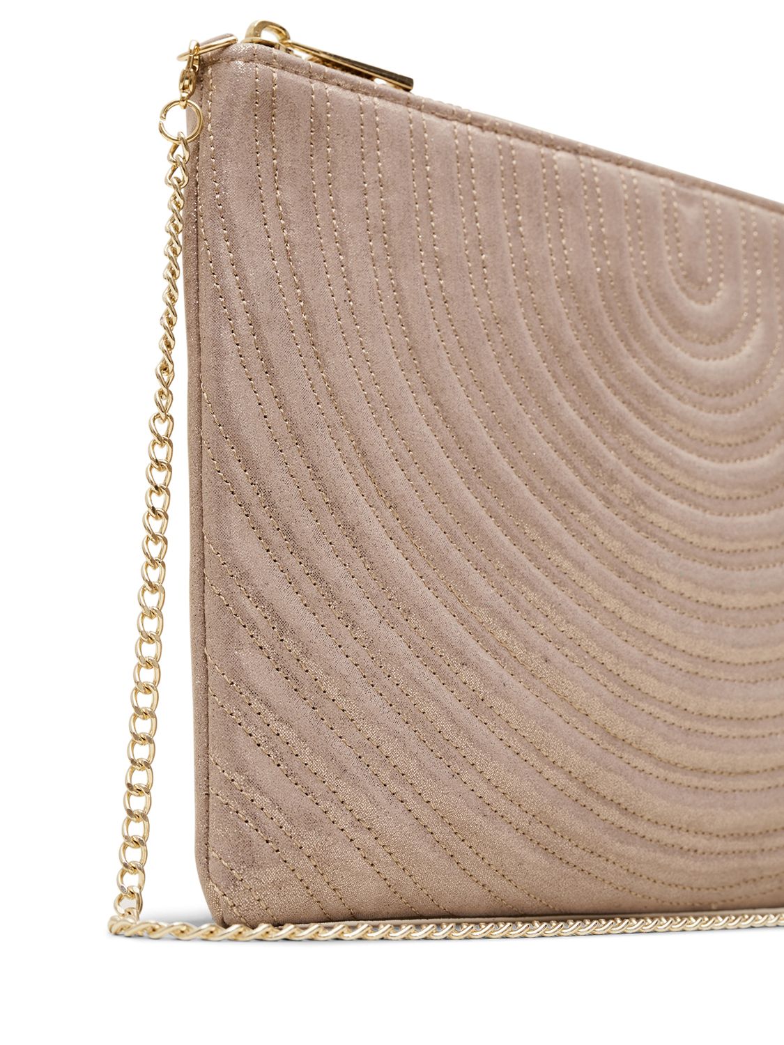 Phase Eight Stitched Clutch Bag, Metallic at John Lewis & Partners