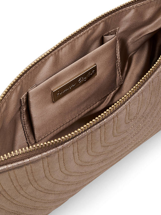 Phase Eight Stitched Clutch Bag, Metallic