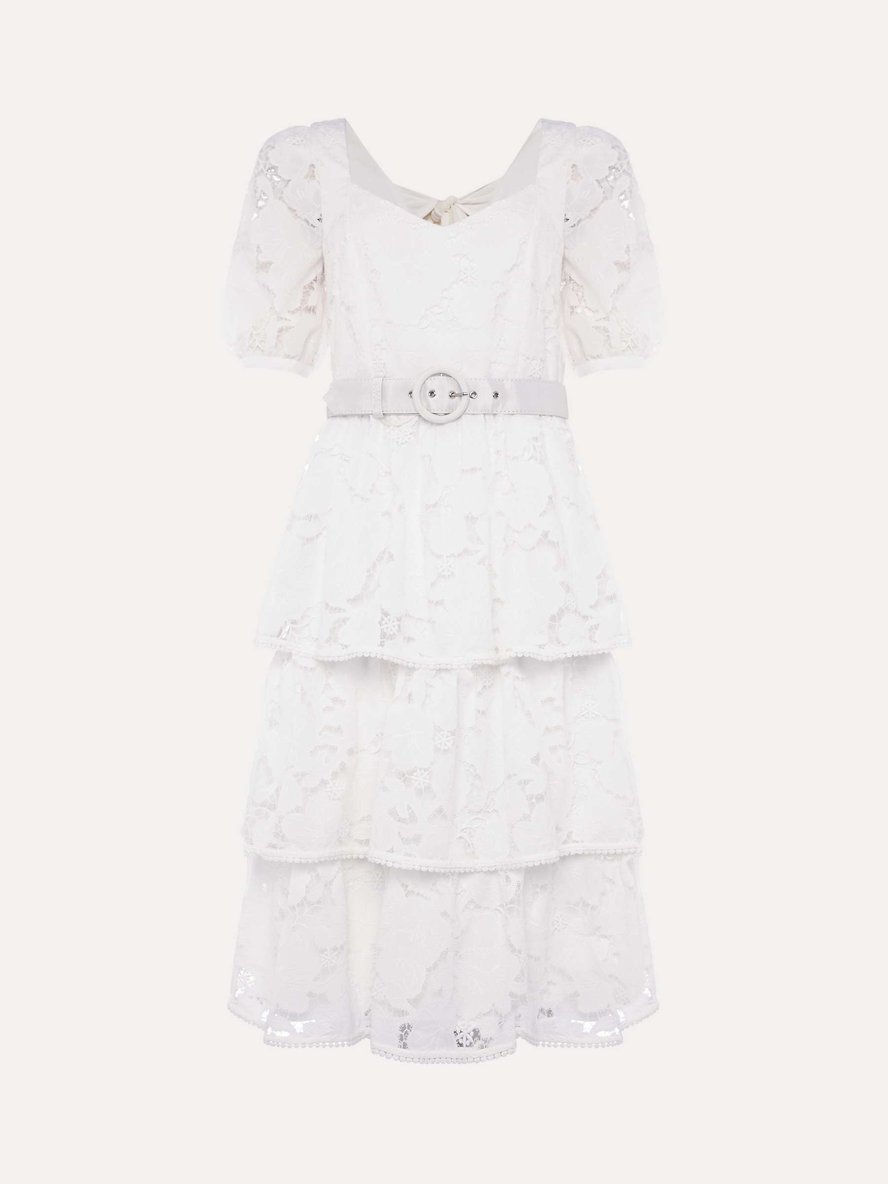 Buy Phase Eight Elyse Lace Tiered Wedding Dress, Ivory Online at johnlewis.com